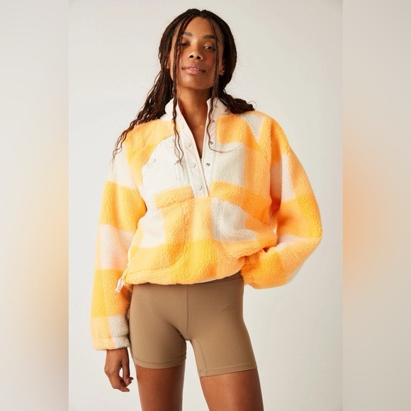 NWT FP Movement Rocky Ridge Fleece Pullover ~Electric Orange~